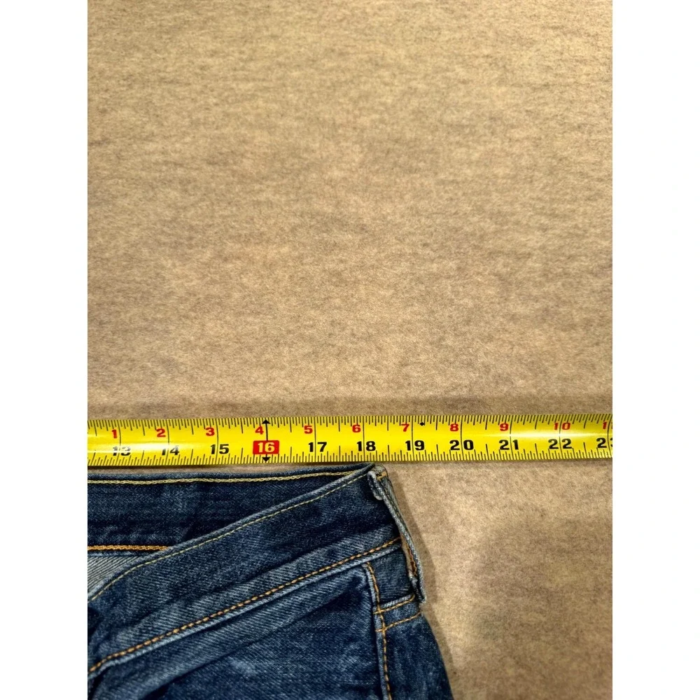 Levis 501 Original Jeans Men 38x30 Blue Denim Dark Wash Logo Straight Leg Cotton